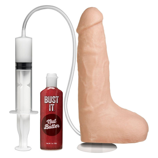 Кончающий фаллоимитатор, длина 24.1 см Doc Johnson The Realistic Cock ULTRASKYN - Squirting 9,5 Inch Vanilla