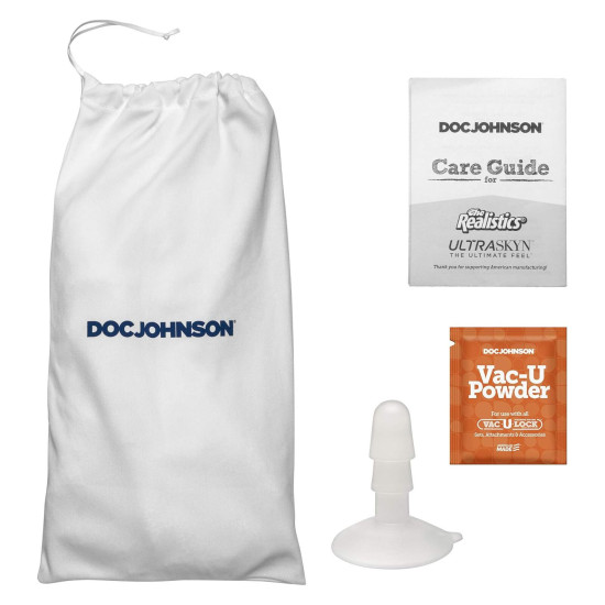 Кончающий фаллоимитатор, длина 24.1 см Doc Johnson The Realistic Cock ULTRASKYN - Squirting 9,5 Inch Vanilla