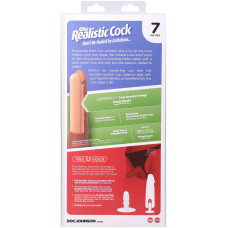 Фалоімітатор, довжина 17.8 см Doc Johnson The Realistic Cock ULTRASKYN - 7 Inch Caramel