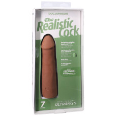 Фалоімітатор, довжина 17.8 см Doc Johnson The Realistic Cock ULTRASKYN - 7 Inch Caramel