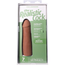 Фалоімітатор, довжина 17.8 см Doc Johnson The Realistic Cock ULTRASKYN - 7 Inch Caramel
