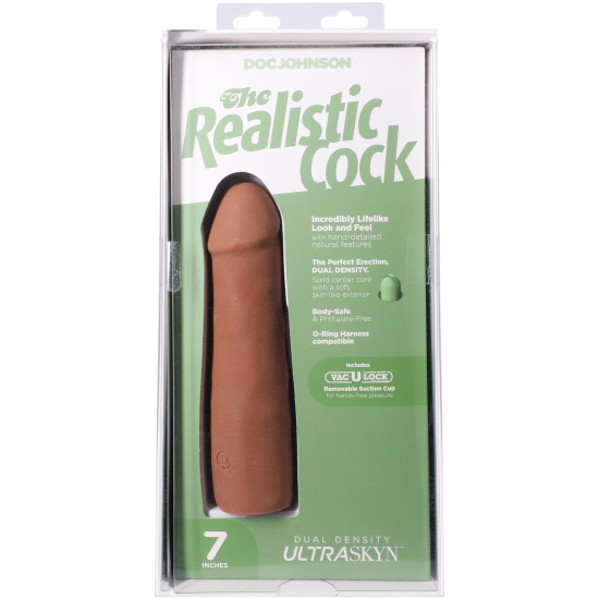 Фаллоимитатор, длина 17.8 см Doc Johnson The Realistic Cock ULTRASKYN - 7 Inch Caramel