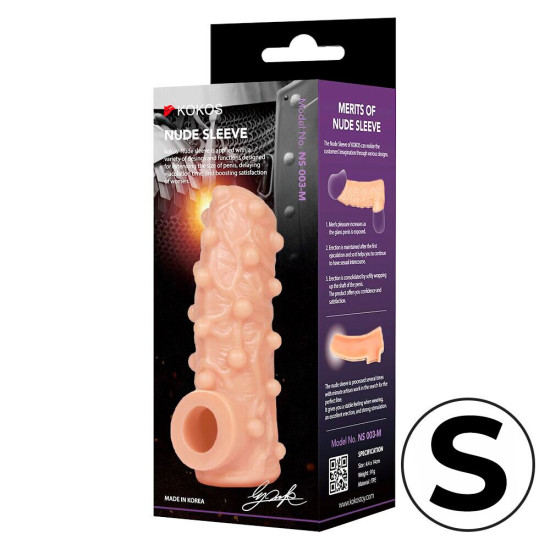Насадка на член Kokos Nude Sleeve NS 001, S