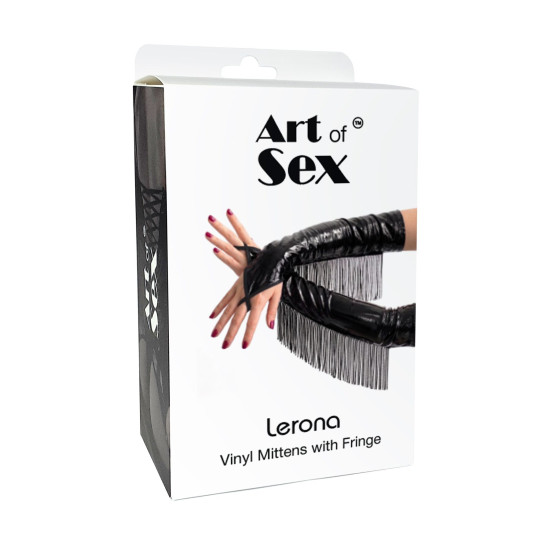 Виниловые митенки, красные Art of Sex - Lerona, M