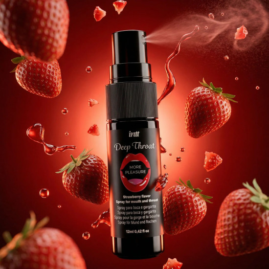 Спрей для глибокого мінету, полуниця Intt Deep Throat Oral Spray Strawberry, 12 ml