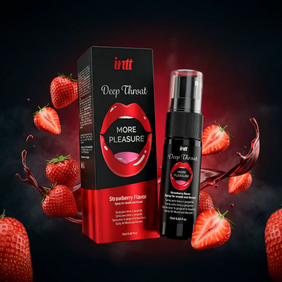 Спрей для глибокого мінету, полуниця Intt Deep Throat Oral Spray Strawberry, 12 ml