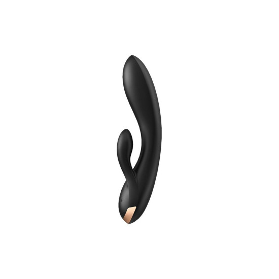 Вібратор-кролик, чорний Satisfyer Double Flex Black