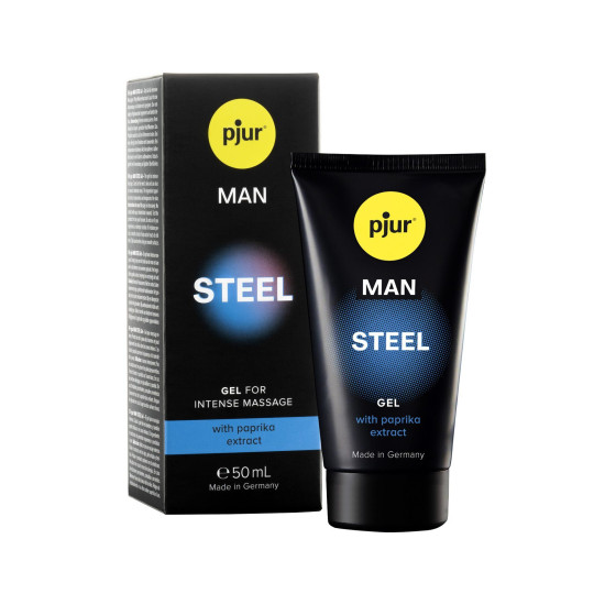 pjur MAN Steel Gel, 50 ml - стимулирующий гель для пениса (мятая упаковка)