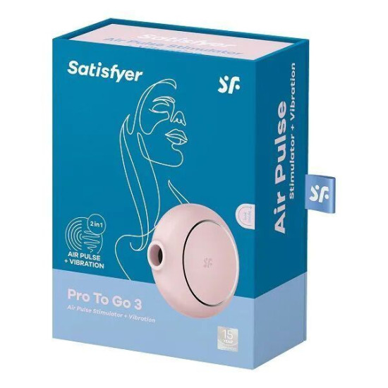 Вакуумний стимулятор з вібрацією Satisfyer Pro To Go 3 Rose (пом'ята упаковка!!!)