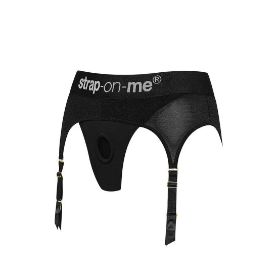 Трусы для страпона с подвязками для чулок Strap-On-Me Rebel Harness, S