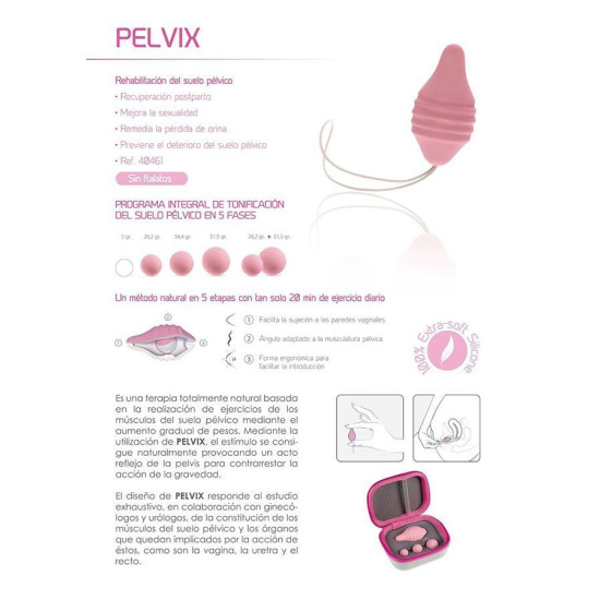 Анатомічно правильний тренажер Кегеля з набором вантажів Femintimate Pelvix Concept