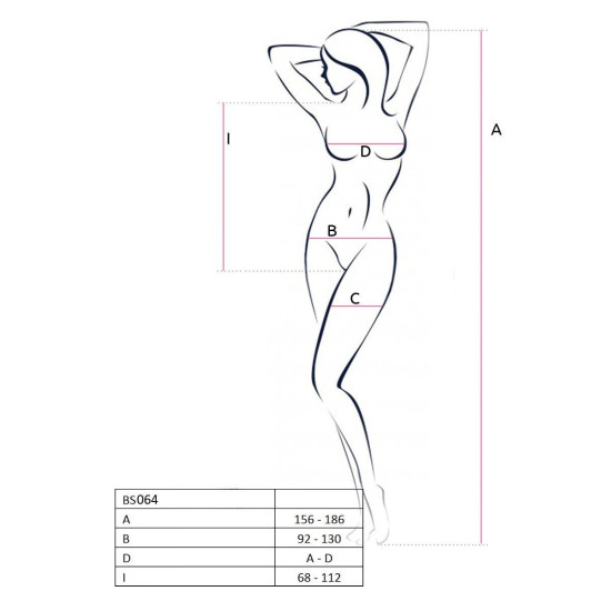 Боди белого цвета с закрытым плечом Passion BS064 White