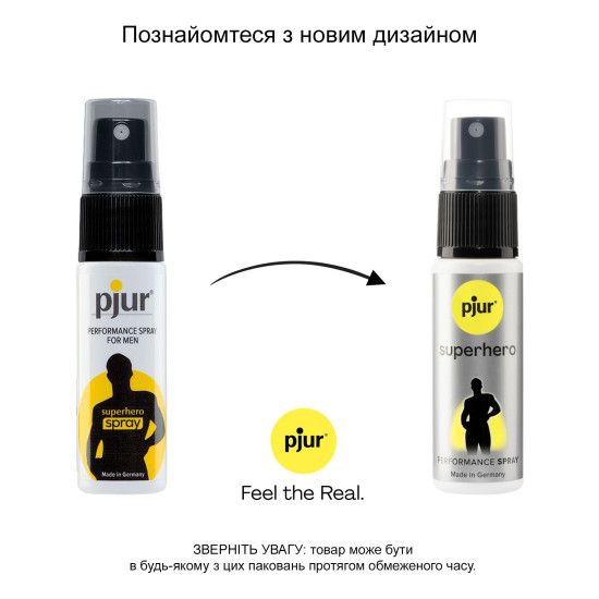 Спрей-пролонгатор, впитывающийся в кожу Pjur Superhero Spray, 20 ml