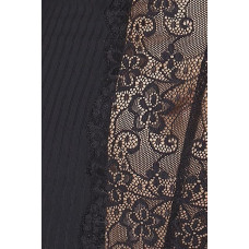 Приталена сорочка з чашечками (трусики в комплекті), чорна ZOJA CHEMISE Black, S/M