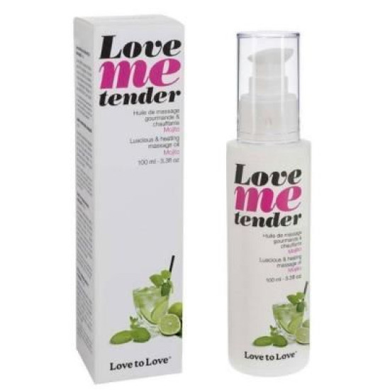 Натуральное массажное масло с ароматом мохито Love To Love LOVE ME TENDER Mojito, 100 ml