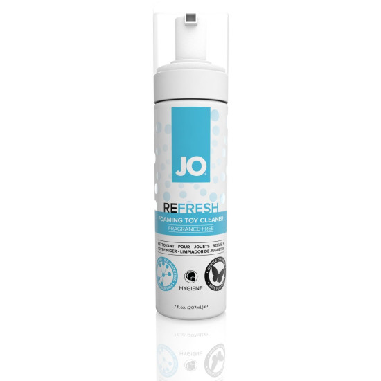 Мягкая дезинфицирующая пенка для очистки секс игрушек JO Refresh, 207 ml