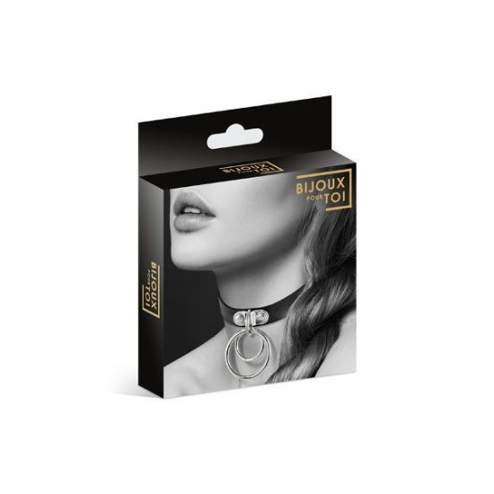 Чокер з двома кільцями з екошкіри Bijoux Pour Toi Two Rings