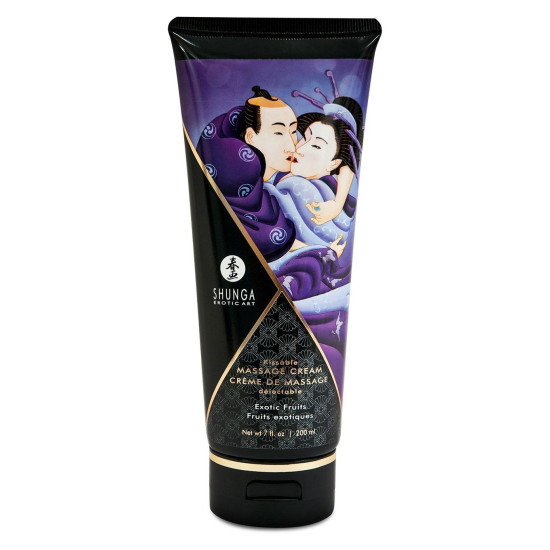 Їстівний масажний крем з фруктовим смаком Shunga Kissable Massage Cream Exotic Fruits, 200 ml