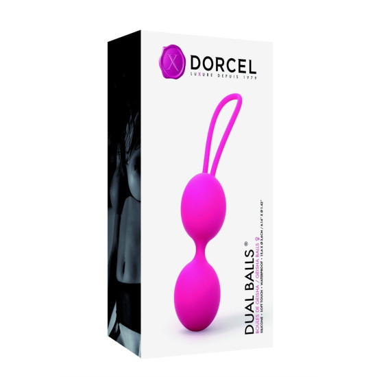 Вагінальні кульки, діаметр 3,6 см, вага 55 г, рожеві Dorcel Dual Balls Magenta