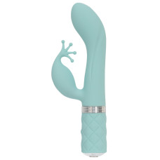 Вібратор-кролик бірюзового кольору з кристалом Сваровскі Pillow Talk Kinky Teal