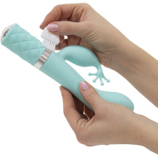 Вібратор-кролик бірюзового кольору з кристалом Сваровскі Pillow Talk Kinky Teal