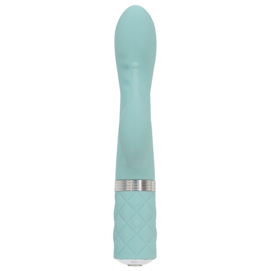 Вибратор-кролик бирюзового цвета с кристаллом Сваровски Pillow Talk Kinky Teal