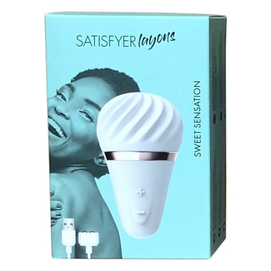Вибратор в форме мороженого мощный с 15 режимами работы Satisfyer Lay-On Little Wand
