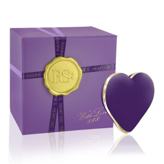 Вібратор-сердечко, 10 режимів, медичний силікон, фіолетовий Rianne S Heart Vibe Purple