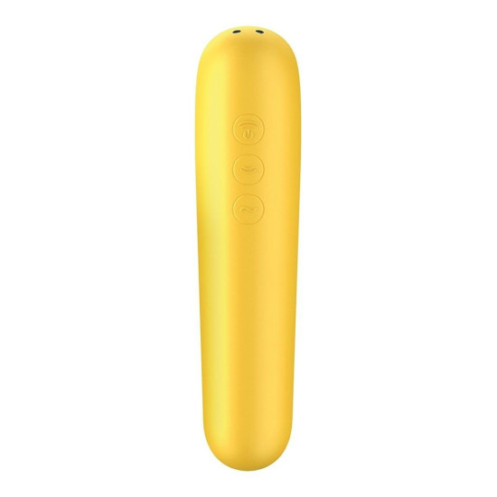 Смарт вібратор і вакуумний стимулятор 2 в 1, жовтий Satisfyer Dual Love Yellow
