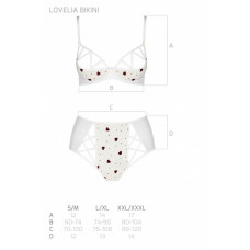 Комплект білизни (ліф і трусики-бікіні), білий Lovelia Bikini White, S/M