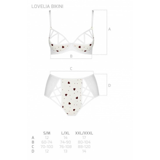 Комплект белья (лиф и трусики-бикини), белый Lovelia Bikini White, S/M