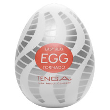 Мастурбатор-яйце зі спірально-геометричним рельєфом Tenga Egg Tornado