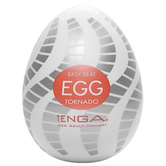 Мастурбатор-яйце зі спірально-геометричним рельєфом Tenga Egg Tornado