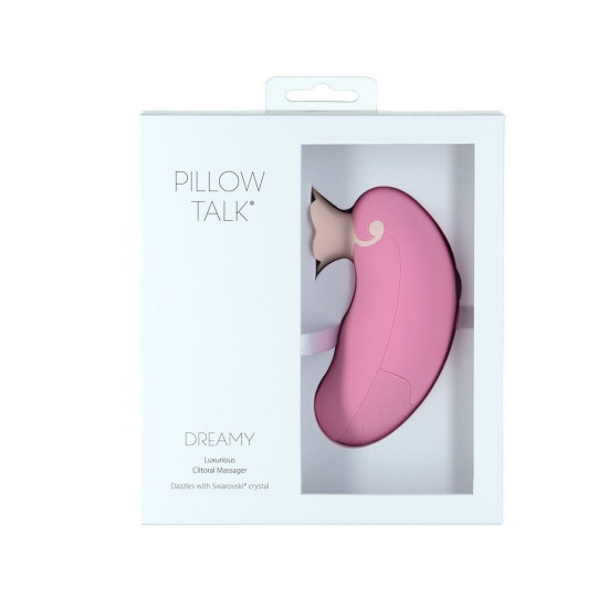 Вакуумний кліторальний стимулятор із кристалом Swarovski, рожевий Pillow Talk Dreamy Pink