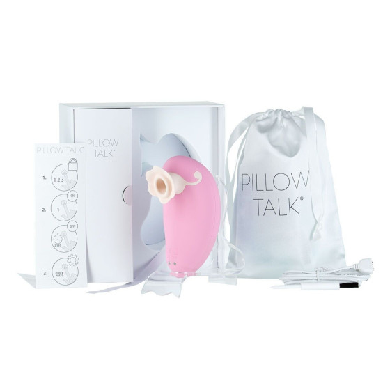 Вакуумний кліторальний стимулятор із кристалом Swarovski, рожевий Pillow Talk Dreamy Pink