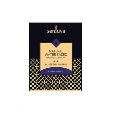 Пробник лубриканта на водній основі зі смаком чорничного мафіна Sensuva Natural Water-Based Blueberry Muffin, 6 ml
