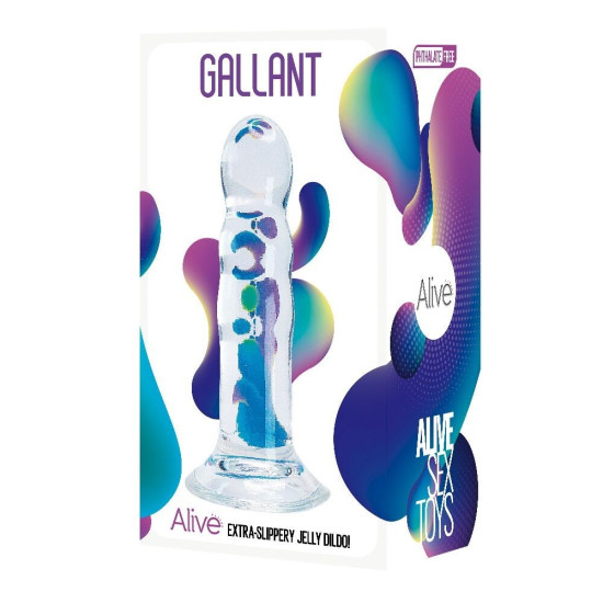 Прозрачный фаллоимитатор, длина 16 см, диаметр 3,5 см Alive Gallant Jelly Dildo