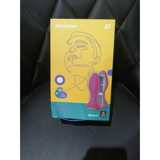 Анальна смарт-вібропробка з перловим масажем, фіолетова Satisfyer Rotator Plug 2+ Violet (пом'ята упаковка)
