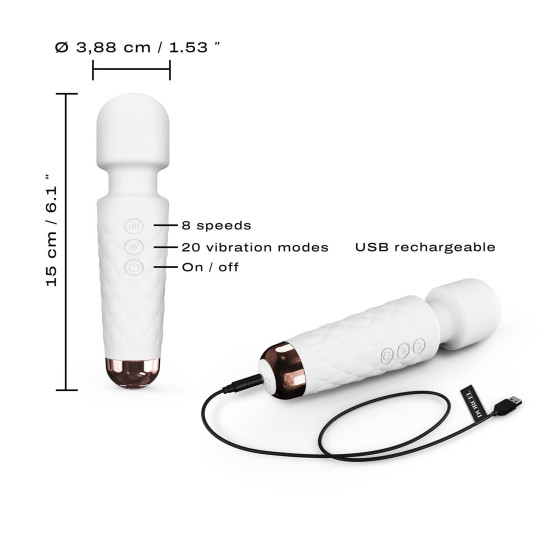Мини-вибромассажер, белый Dorcel Wand Mini Wanderful White