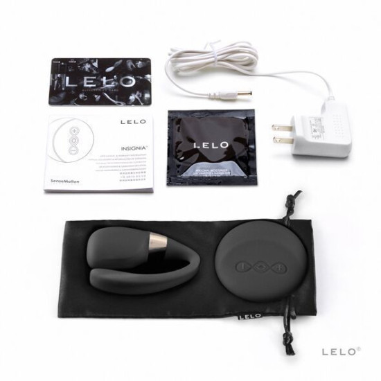 Вібратор для пар з 2 моторами і пультом ДУ, чорний LELO Tiani 3 Black