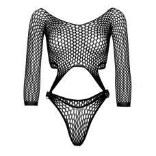 Эротическое боди, чёрное Leg Avenue Top Bodysuit with Thong Back Black