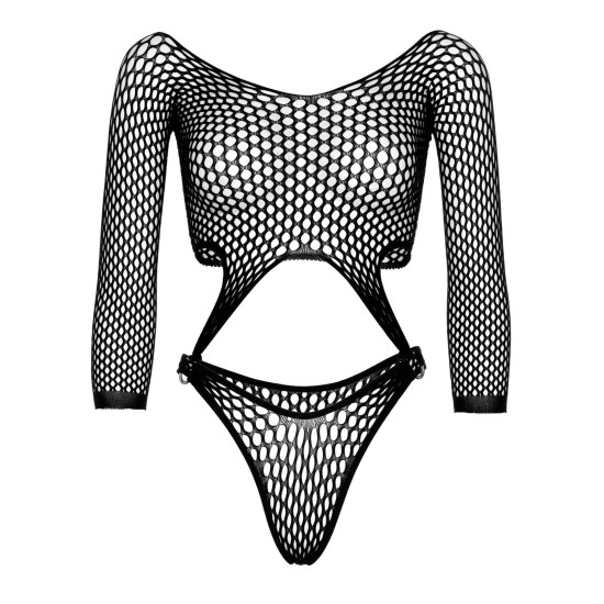 Эротическое боди, чёрное Leg Avenue Top Bodysuit with Thong Back Black
