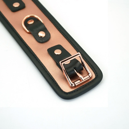 Поножи из натуральной кожи с отделкой в цвете розового золота Liebe Seele Rose Gold Memory Ankle Cuffs