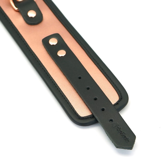 Поножи из натуральной кожи с отделкой в цвете розового золота Liebe Seele Rose Gold Memory Ankle Cuffs