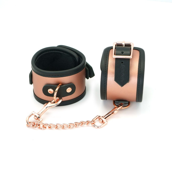 Поножи из натуральной кожи с отделкой в цвете розового золота Liebe Seele Rose Gold Memory Ankle Cuffs