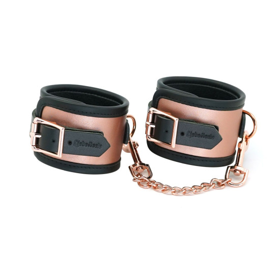 Поножи из натуральной кожи с отделкой в цвете розового золота Liebe Seele Rose Gold Memory Ankle Cuffs