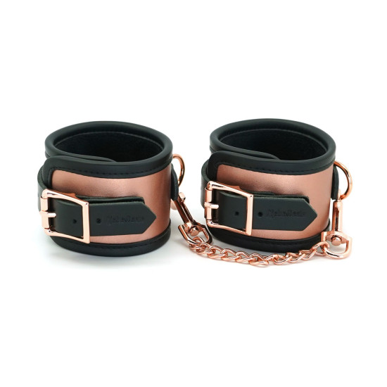 Поножи из натуральной кожи с отделкой в цвете розового золота Liebe Seele Rose Gold Memory Ankle Cuffs