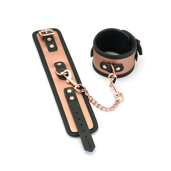 Поножи из натуральной кожи с отделкой в цвете розового золота Liebe Seele Rose Gold Memory Ankle Cuffs