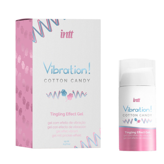 Жидкий вибратор со вкусом сладкой ваты Intt Vibration Cotton Candy, 15 ml
