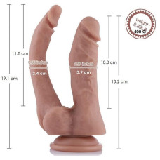 Силиконовый фаллоимитатор двойной длины 24,9 см Hismith Double Penetrator Silicone Dildo, 9.8"